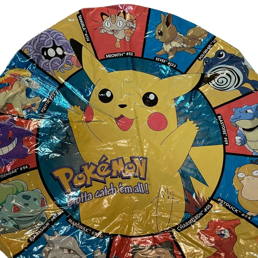 Vintage Pokémon Birthday Balloon Mylar Foil Deadstock Never Used Brand New 1999